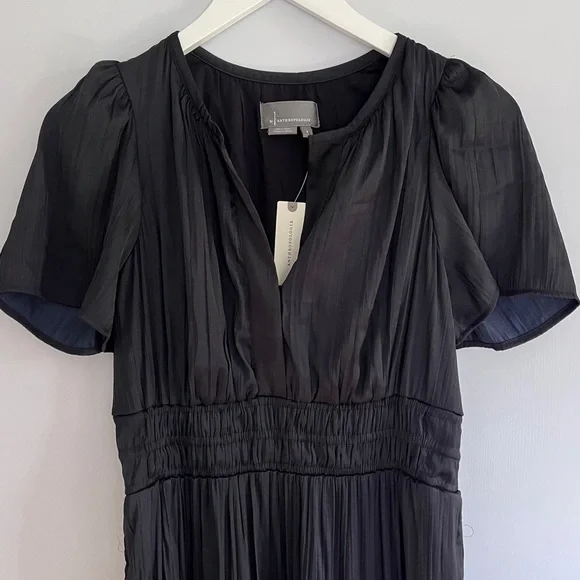 NWT Anthropologie The Somerset Silky Maxi Dress in Black size S - Picture 12 of 16